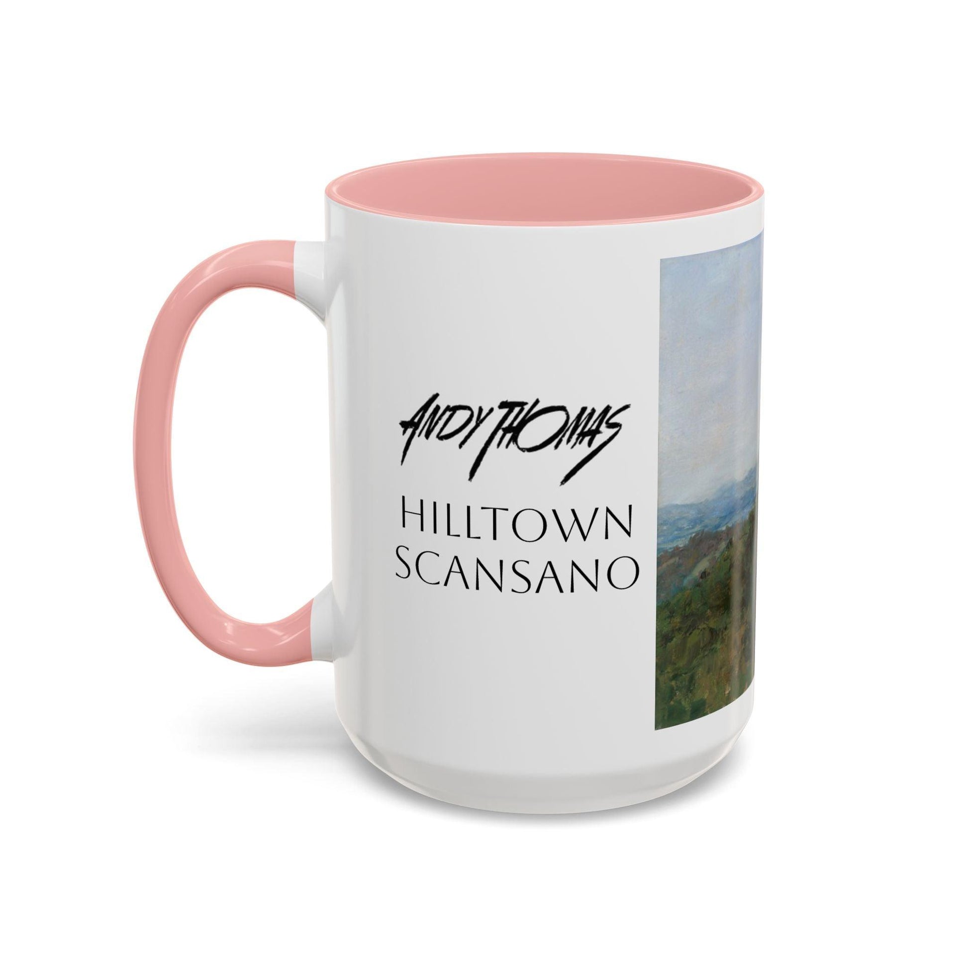 Hilltown Scansano - Elegant Accented Coffee Mug - 11oz & 15oz - Italian Landscapes - Andy Thomas Designs