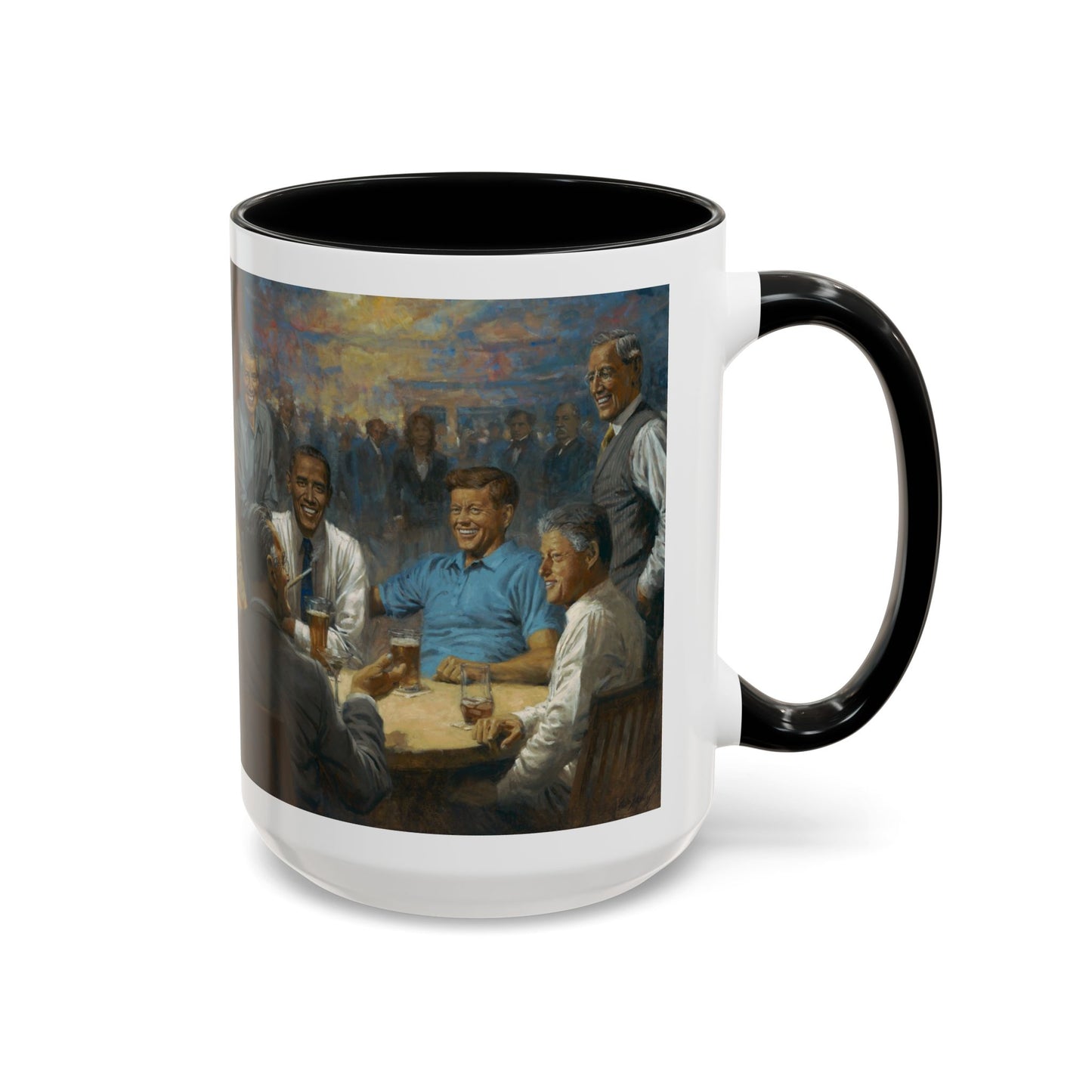 The Democratic Club Coffee Mug - 11oz & 15oz - Past Democrat Presidents Social Club with Obama