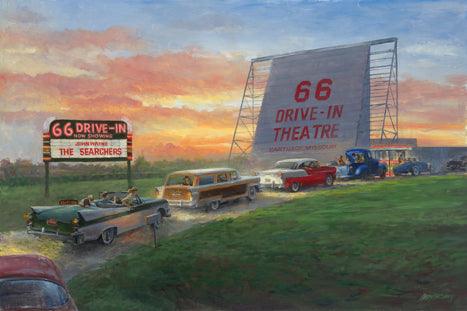 Wall Art: Sixty-Six Drive-In | Route 66 | Carthage, MO | Andy Thomas Art Prints - Andy Thomas Designs