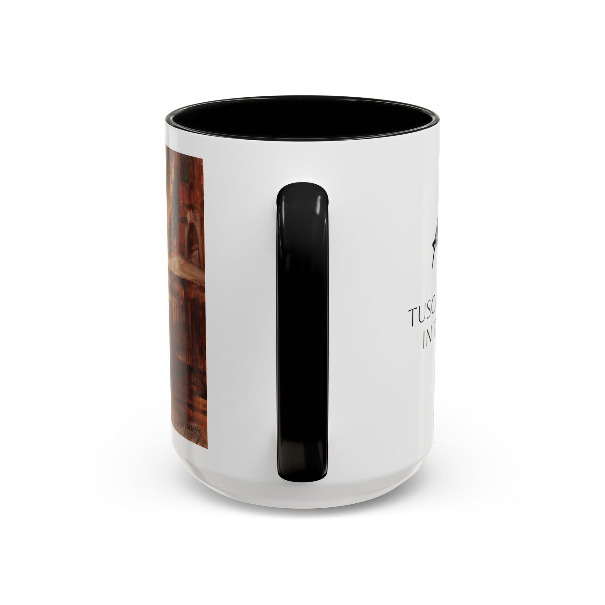 Tuscany Markets in the Middle - Elegant Accented Coffee Mug - 11oz & 15oz - Italian Landscapes - Andy Thomas Designs