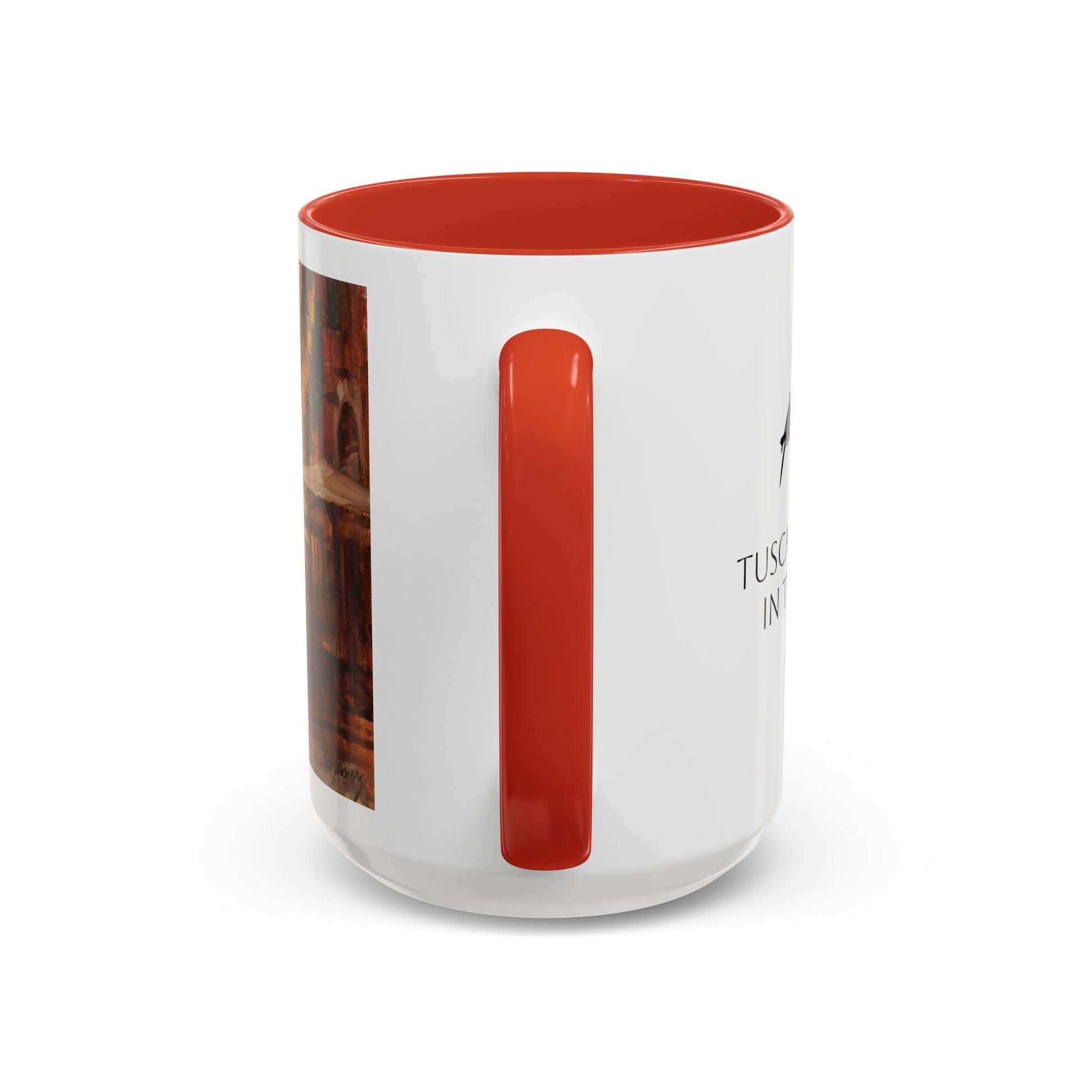 Tuscany Markets in the Middle - Elegant Accented Coffee Mug - 11oz & 15oz - Italian Landscapes - Andy Thomas Designs