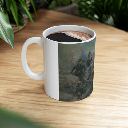 Boys, you must get out of here! You are surrounded! - Ceramic Mug with Stones River Civil War Design.