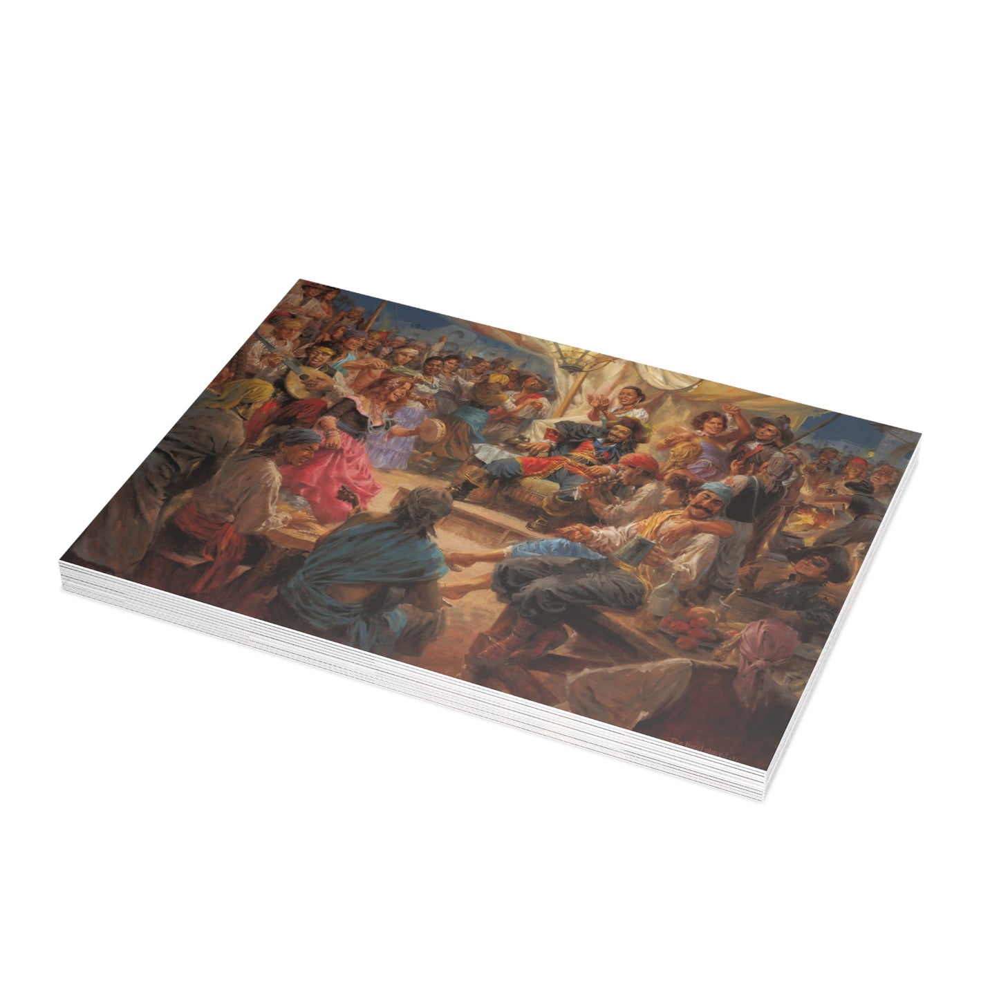 Note Cards: And The Banded Played On | Pirate Party. Musicians - Envelopes Included