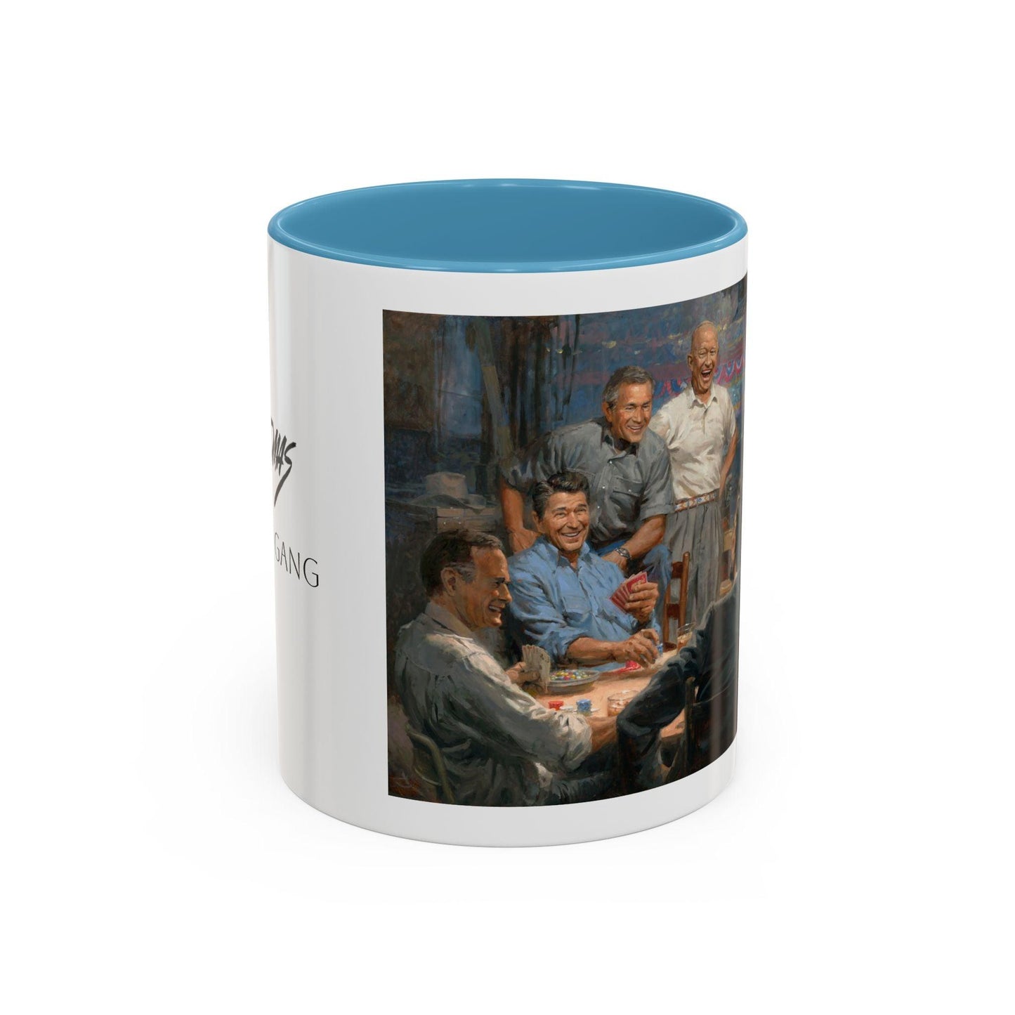 Grand Ol' Gang - Elegant Accent Coffee Mug 11oz & 15oz - US Presidents Playing Poker - Andy Thomas Designs