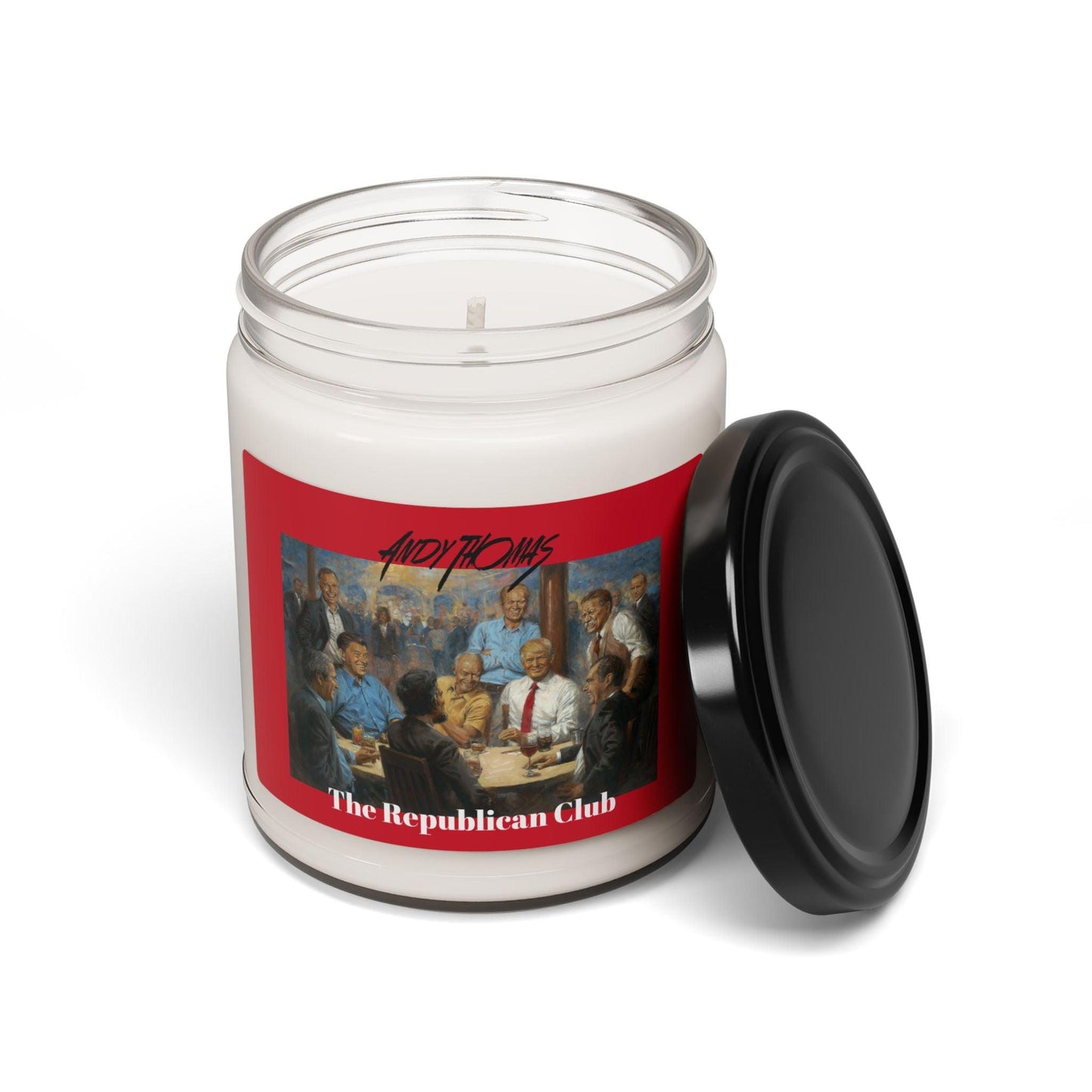 The Repub. Club - Scented Soy Candle 9oz featuring Trump - Andy Thomas Designs