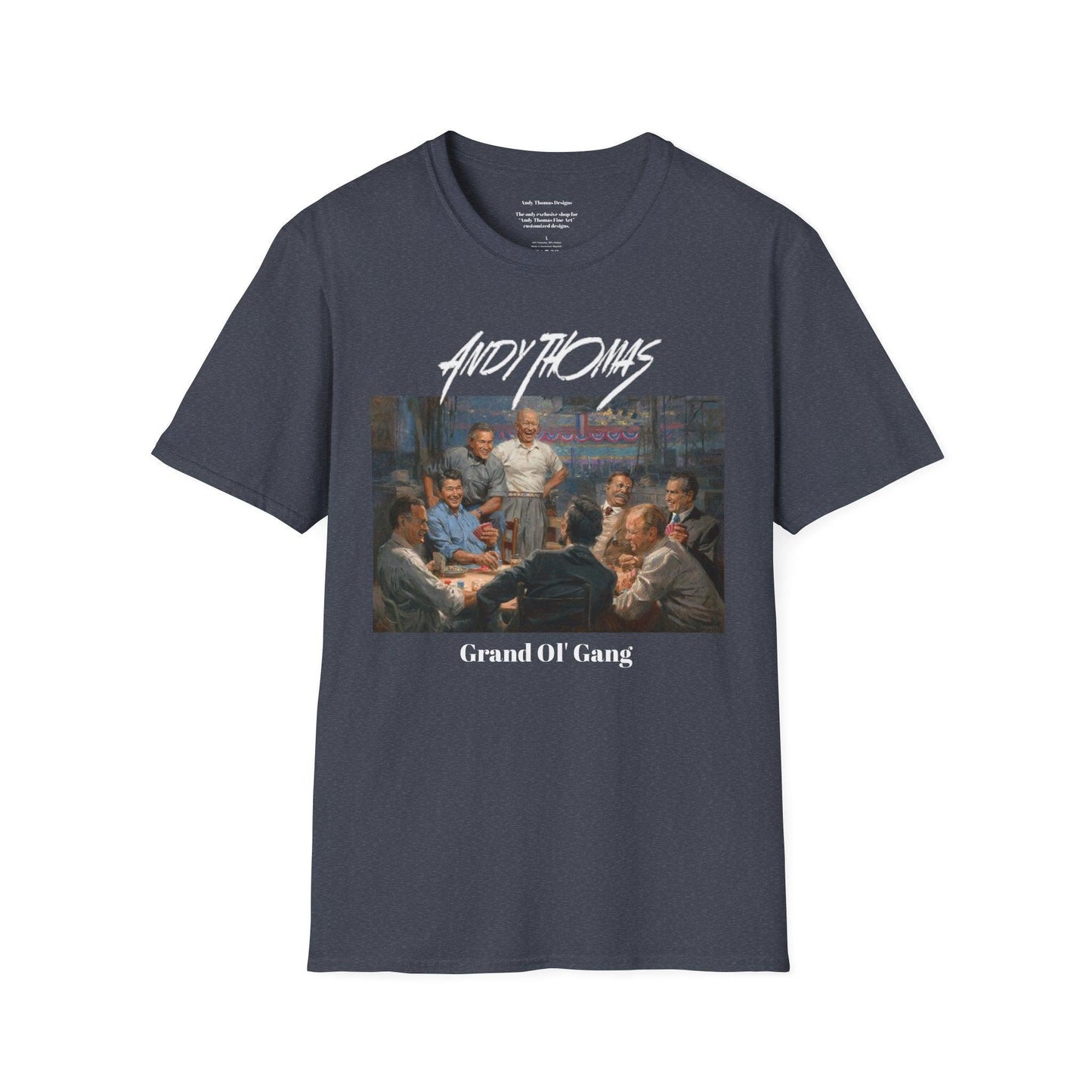 Grand Ol' Gang T-Shirt - US Presidents Playing Poker - Andy Thomas Designs