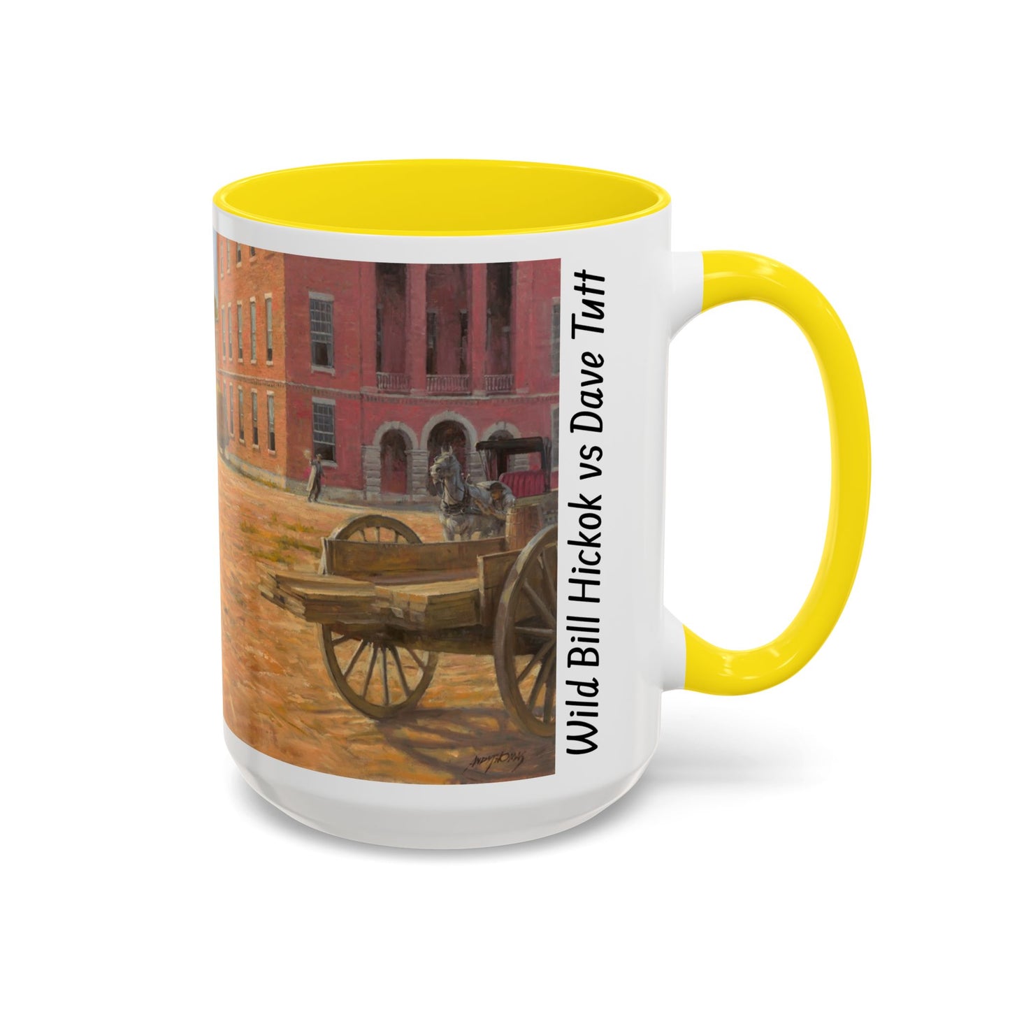 Wild Bill Hickok vs Dave Tutt | Rustic Western Accent Coffee Mug - Vintage Scene, Ideal Gift for Coffee Lovers