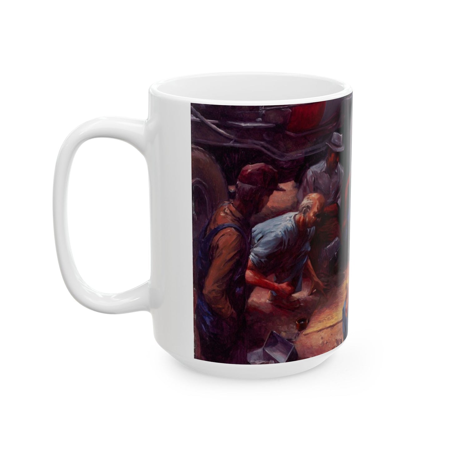 Lunch Break | Men Working | Ceramic Mug — Coffee Cup (11oz/15oz)