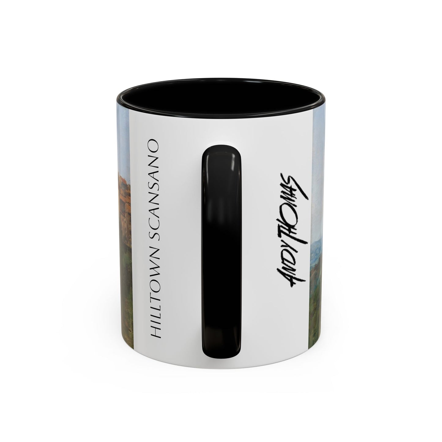 Hilltown Scansano - Elegant Accented Coffee Mug - 11oz & 15oz - Italian Landscapes