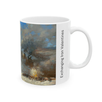 Exchanging Iron Valentines - Ceramic Mug with Fort Donelson Civil War Design.