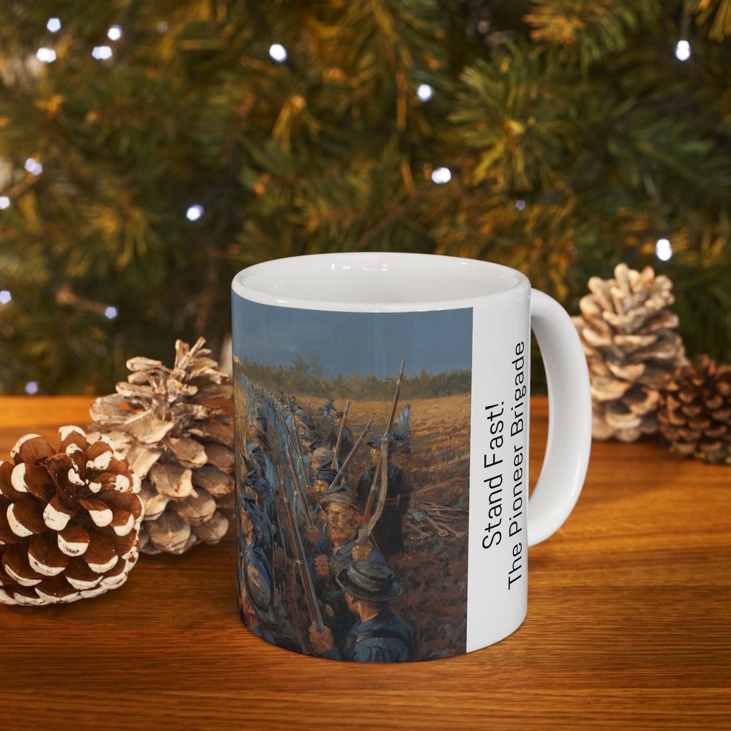 Stand Fast! The Pioneer Brigade - Ceramic Mug with Stones River Civil War Design.