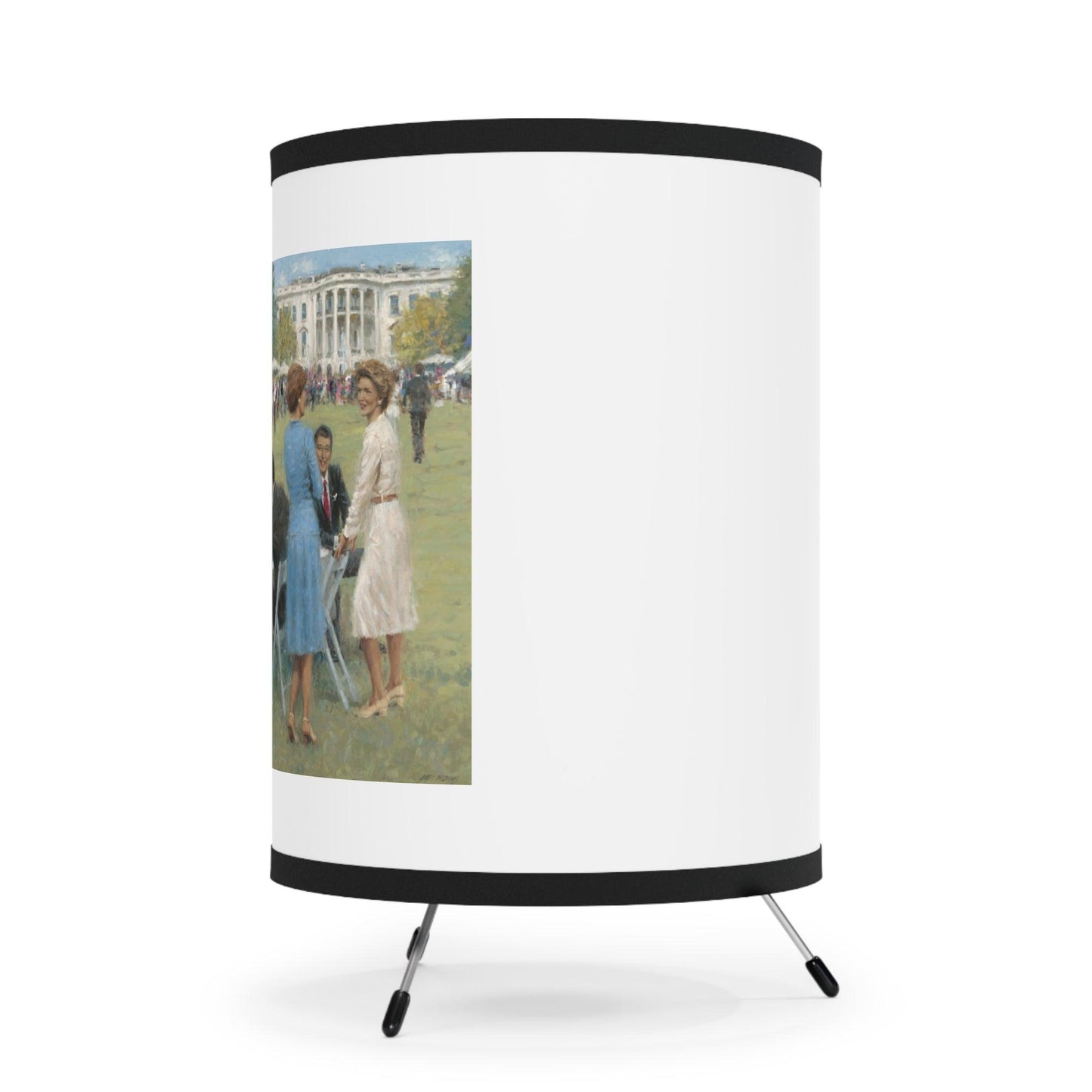 The Repub. Party - US Presidents Gathering at Whitehouse on Table Tripod Lamp with Artistic Shade - Andy Thomas Designs