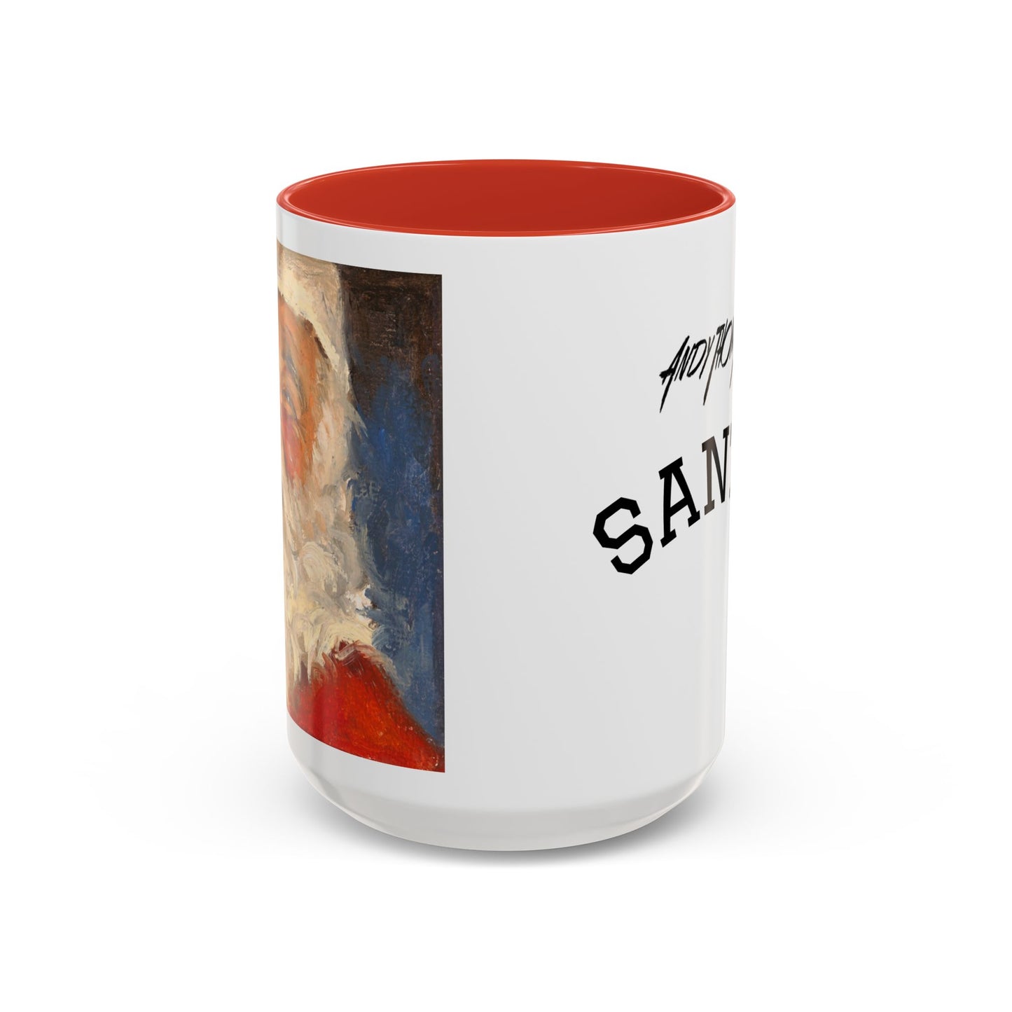 Santa Accent Coffee Mug - Holiday Gift, Christmas Decor, Santa Lover's Mug, Ceramic Coffee Cup, Unique Santa Mug