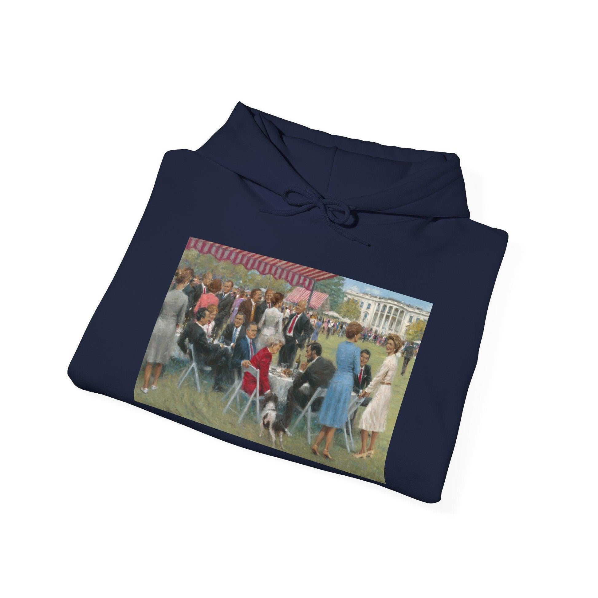 The Repub. Party - Unisex Hooded Sweatshirt - US Presidents social gathering on the Whitehouse lawn. - Andy Thomas Designs