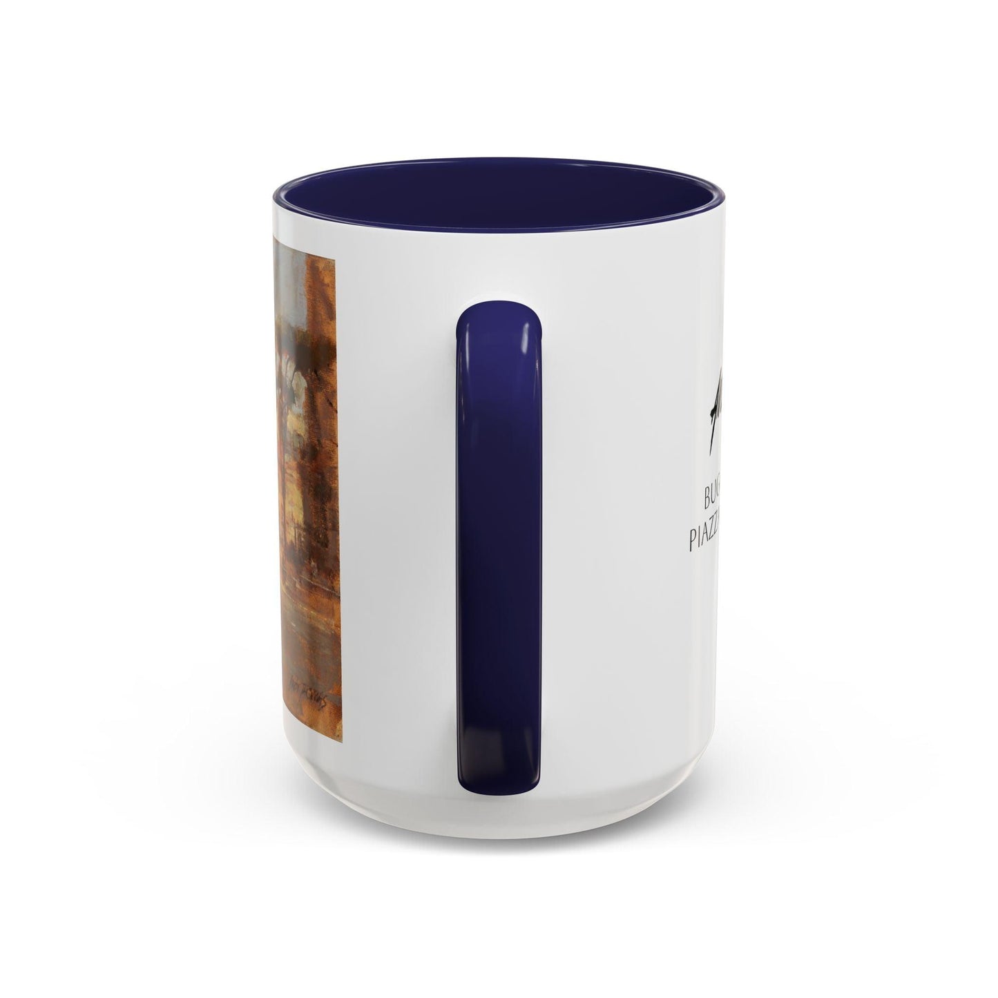 Buggy Ride at Piazza del Popolo - Elegant Accented Coffee Mug - 11oz & 15oz - Italian Landscapes - Andy Thomas Designs