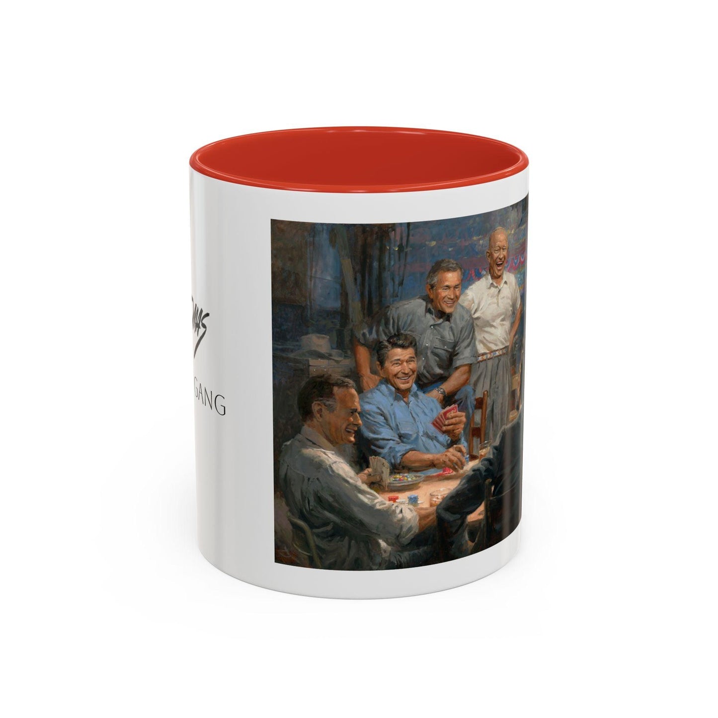 Grand Ol' Gang - Elegant Accent Coffee Mug 11oz & 15oz - US Presidents Playing Poker - Andy Thomas Designs