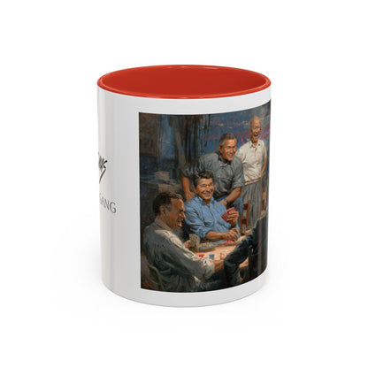 Grand Ol' Gang - Elegant Accent Coffee Mug 11oz & 15oz - US Presidents Playing Poker - Andy Thomas Designs