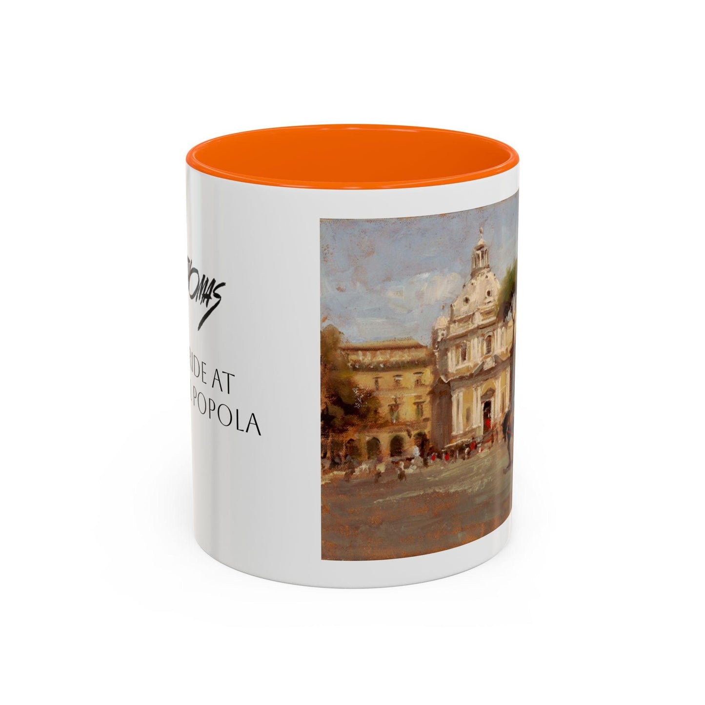 Buggy Ride at Piazza del Popolo - Elegant Accented Coffee Mug - 11oz & 15oz - Italian Landscapes - Andy Thomas Designs