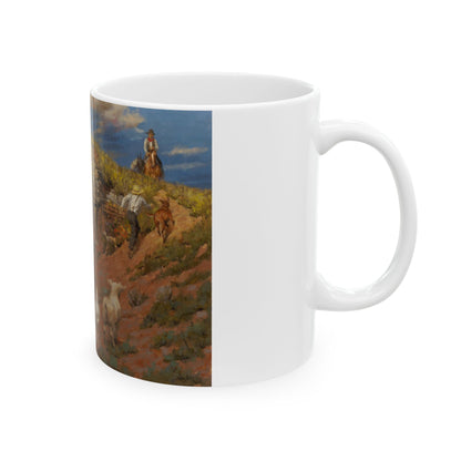 Dug Out Home - Homestead | Farm Scene Ceramic Mug — Vintage Country Life Coffee Cup (11oz/15oz)
