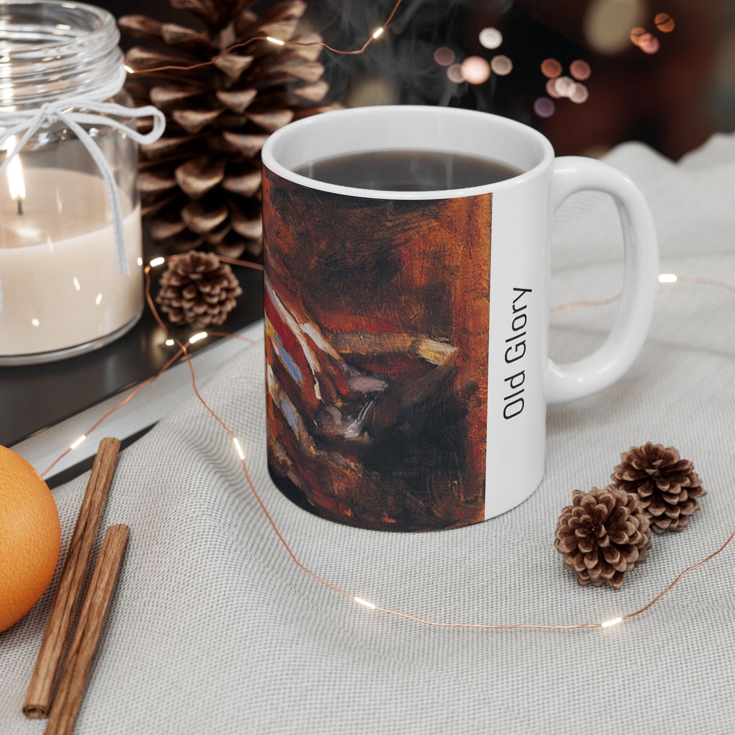 Old Glory - Ceramic Mug with Scenic Design, Cozy Gift for Nature Lovers, Coffee Cup for Home or Office, Ideal for Birthdays or Holidays, [...]
