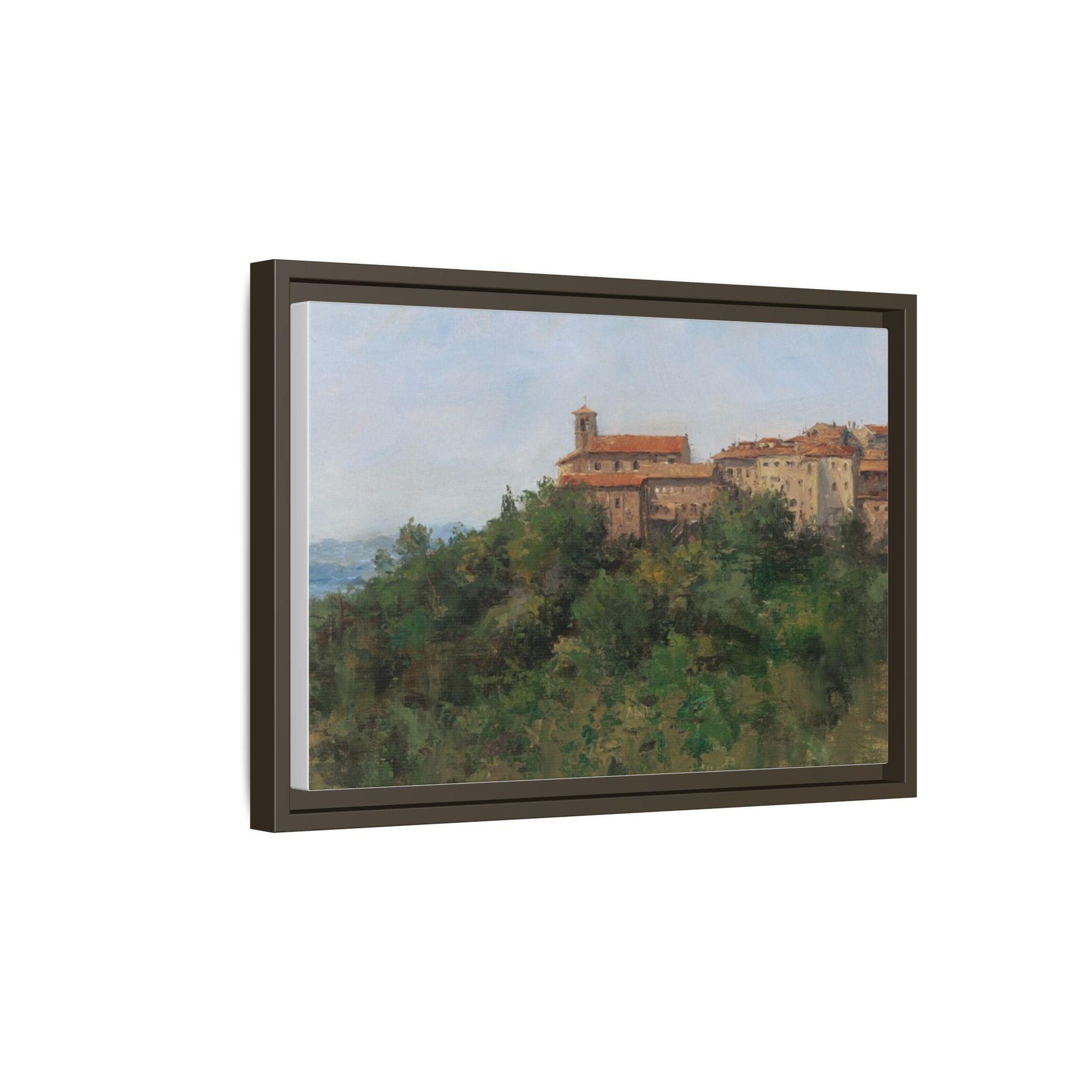 Hilltown Scansano - Framed Matte Canvas Art - Colorful Italian Landscape - Andy Thomas Designs