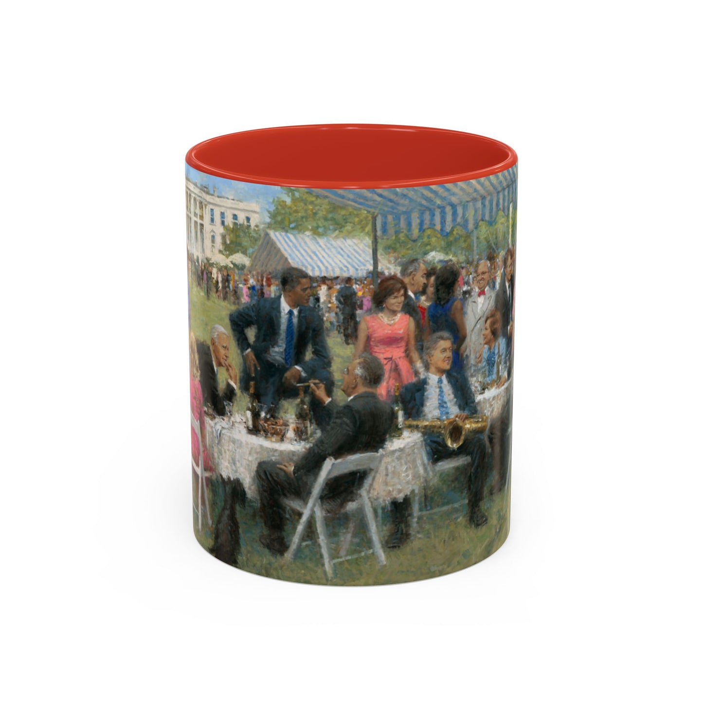 The Democratic Party - Elegant Event Themed Coffee Mug - 11oz & 15oz - Whitehouse Gathering with Obama