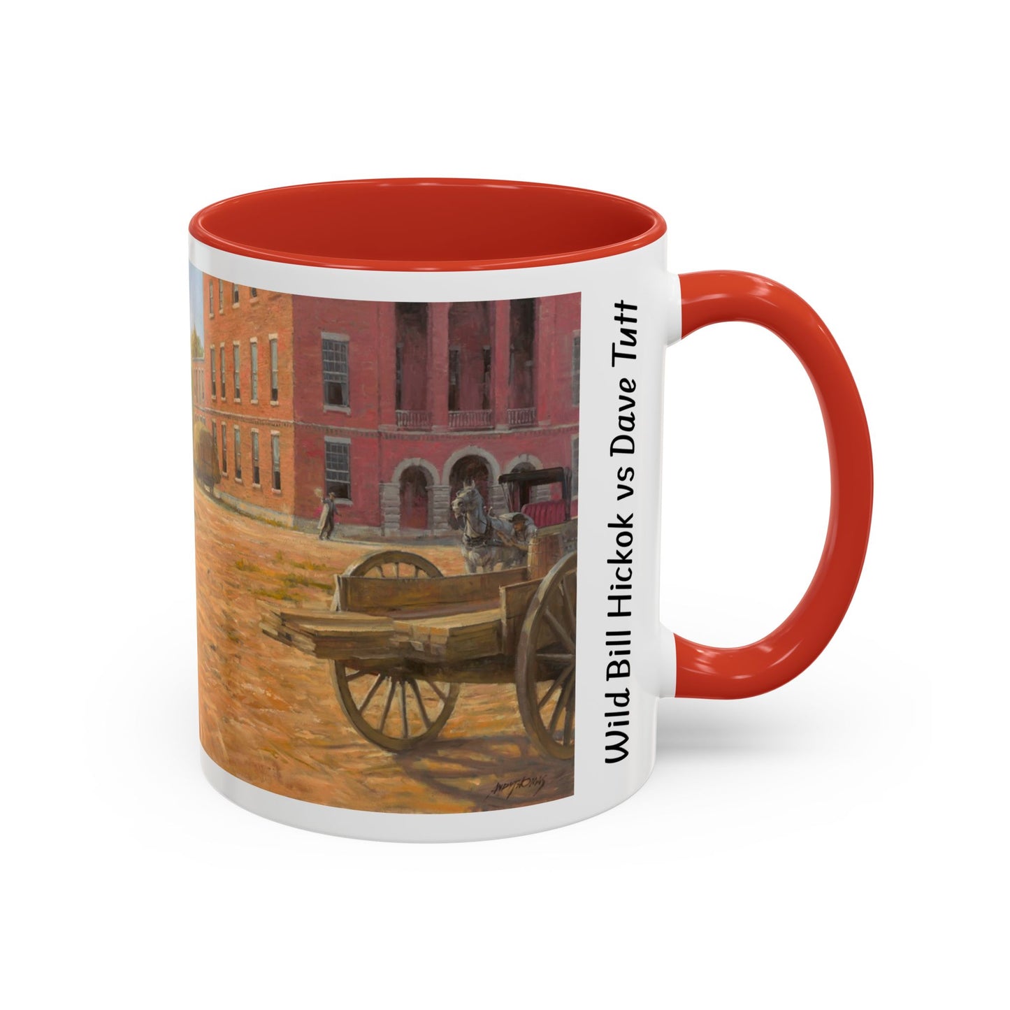 Wild Bill Hickok vs Dave Tutt | Rustic Western Accent Coffee Mug - Vintage Scene, Ideal Gift for Coffee Lovers