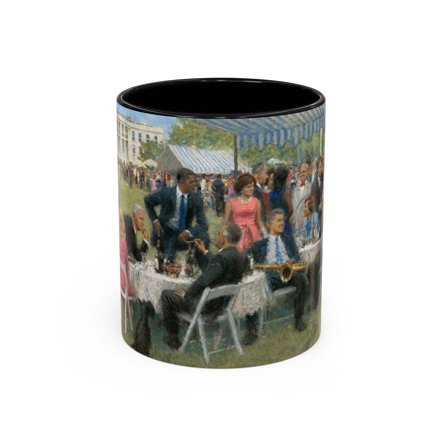 The Democratic Party - Elegant Event Themed Coffee Mug - 11oz & 15oz - Whitehouse Gathering with Obama