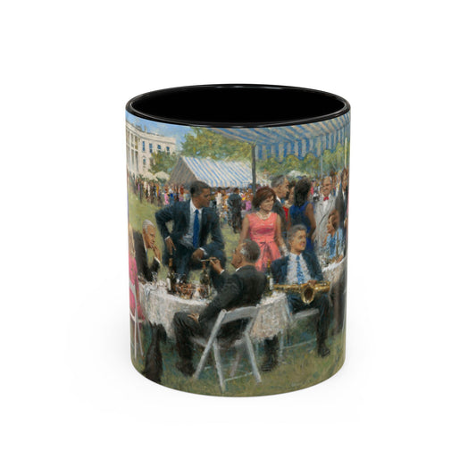 The Democratic Party - Elegant Event Themed Coffee Mug - 11oz & 15oz - Whitehouse Gathering with Obama