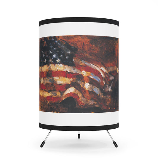 Old Glory | American Flag Tripod Lamp with Artistic Shade - Andy Thomas Designs