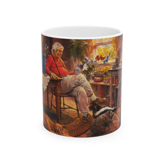 All my Animal Friends | Ceramic Mug — Vintage Country Life Coffee Cup (11oz/15oz)