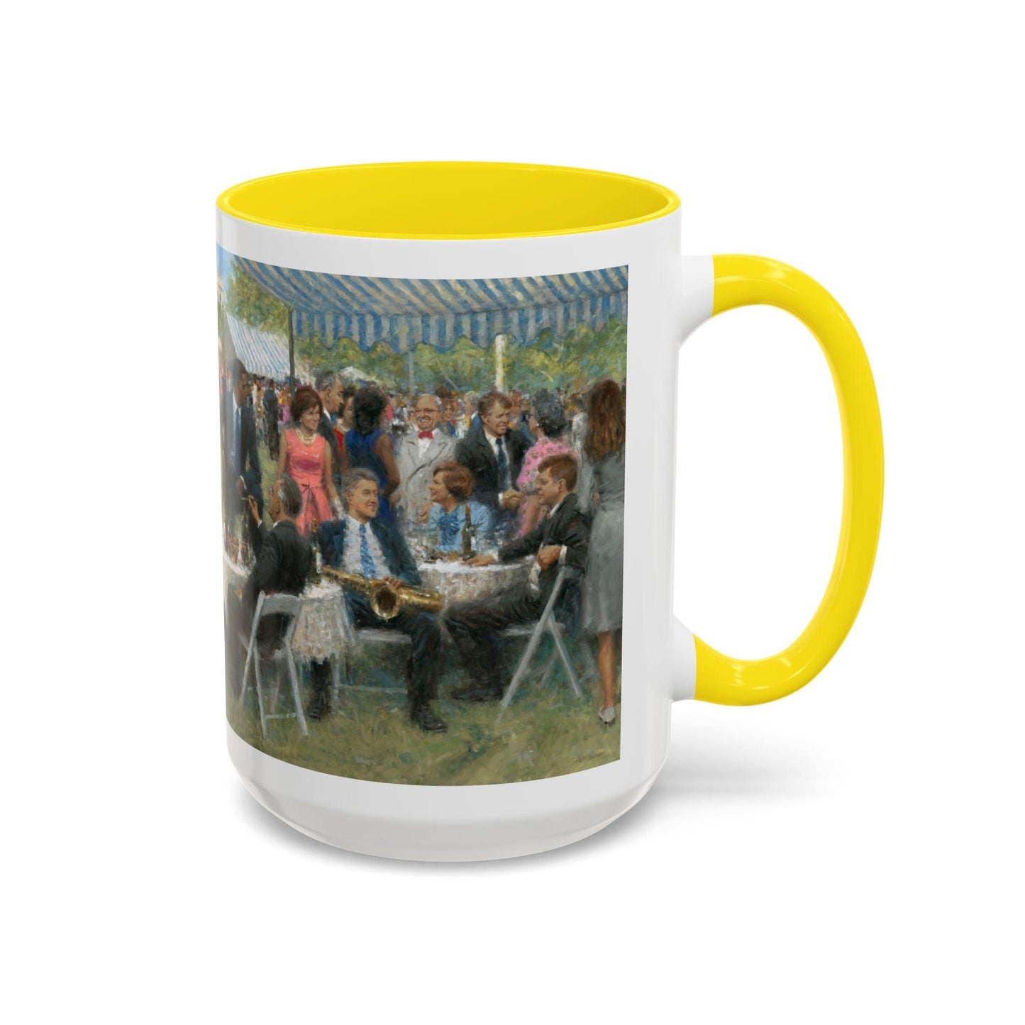 The Dem. Party - Elegant Event Themed Coffee Mug - 11oz & 15oz - Whitehouse Gathering with Biden - Andy Thomas Designs