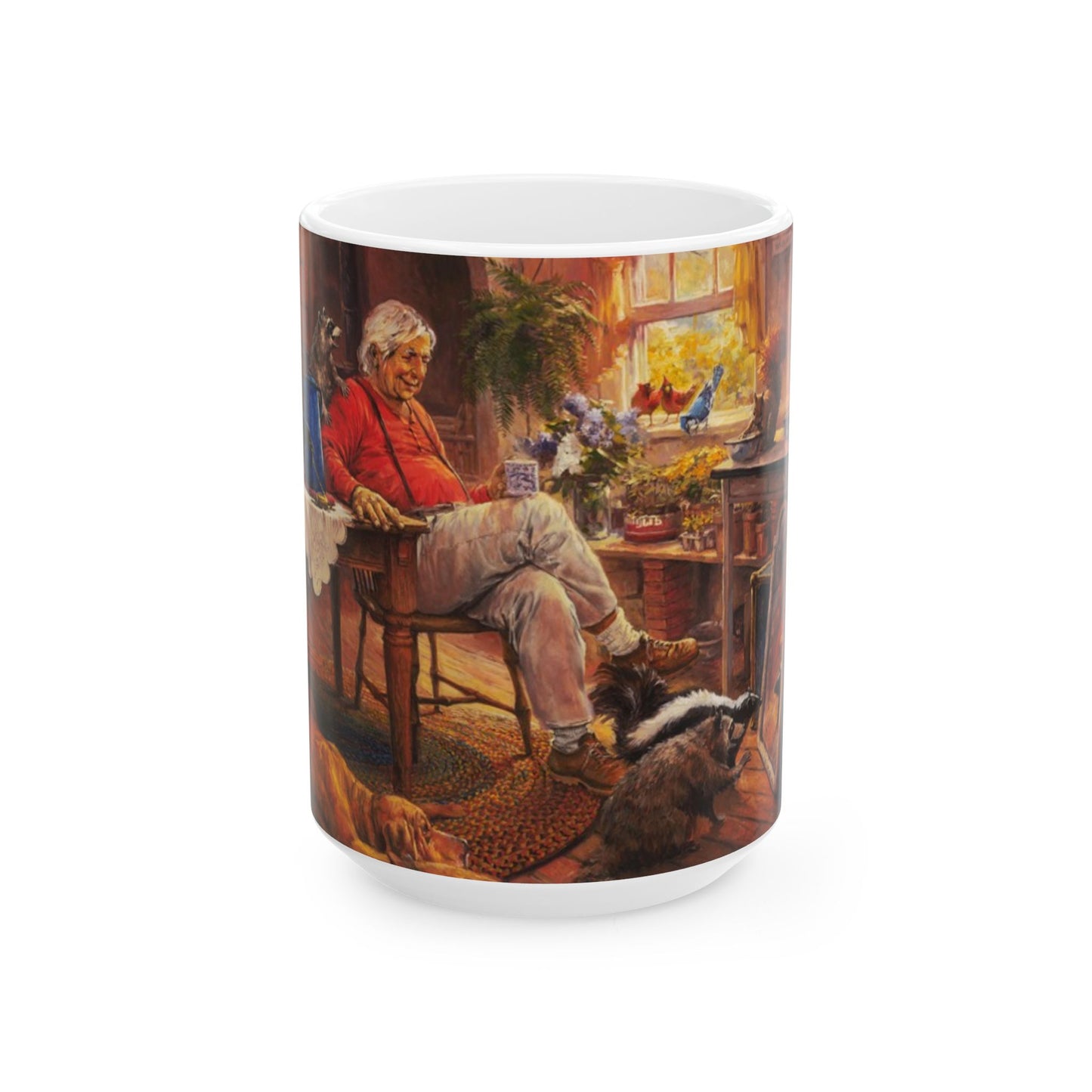 All my Animal Friends | Ceramic Mug — Vintage Country Life Coffee Cup (11oz/15oz)