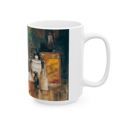 Italian Still Life | European Kitchen | Ceramic Mug — Vintage Country Life Coffee Cup (11oz/15oz)