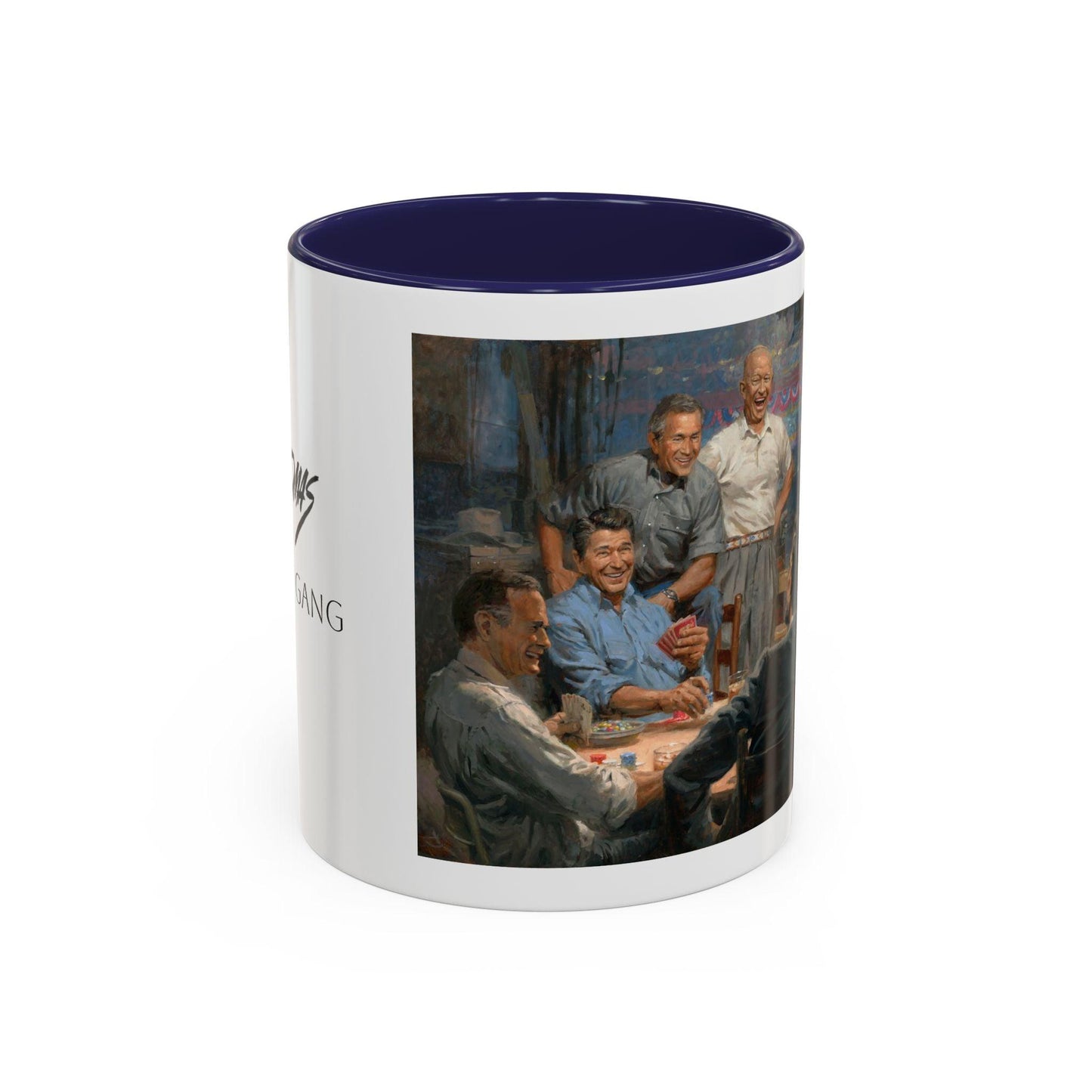 Grand Ol' Gang - Elegant Accent Coffee Mug 11oz & 15oz - US Presidents Playing Poker - Andy Thomas Designs