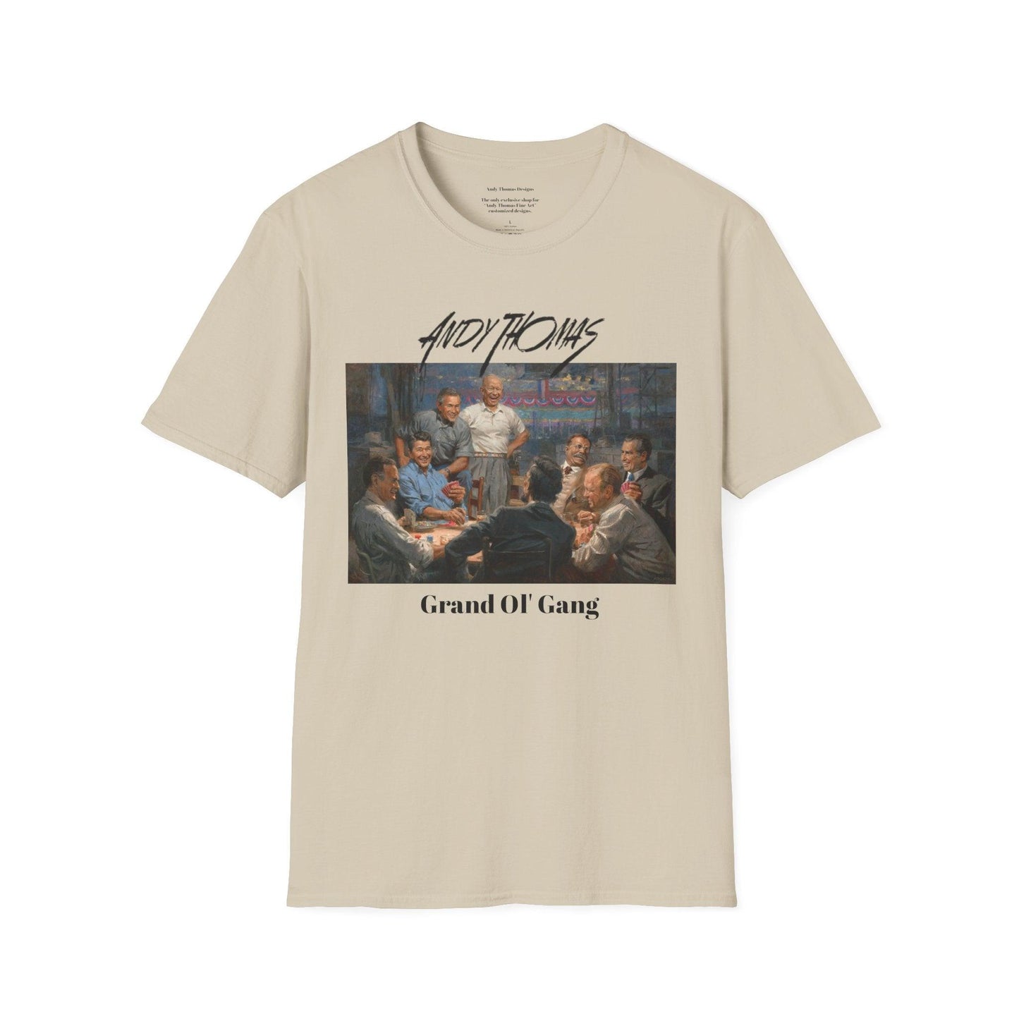 Grand Ol' Gang T-Shirt - US Presidents Playing Poker - Andy Thomas Designs