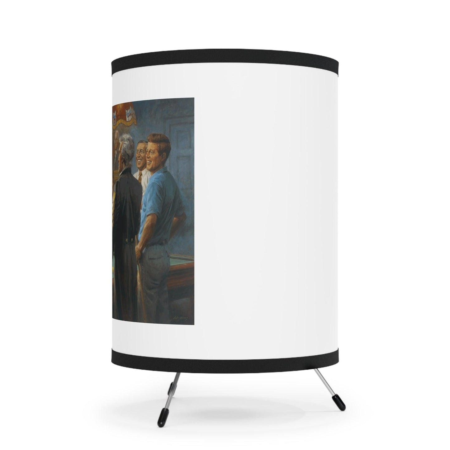 Callin' the Red - US Presidents Play Pool on Table Tripod Lamp with Artistic Shade - Andy Thomas Designs