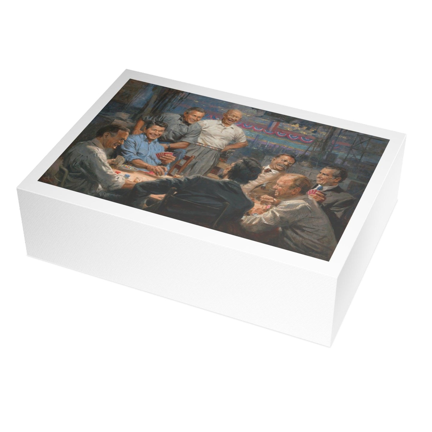 Postcards: Grand Ol' Gang | Republican Presidents Postcard Bundle Playing Poker - Envelopes Included - Andy Thomas Designs