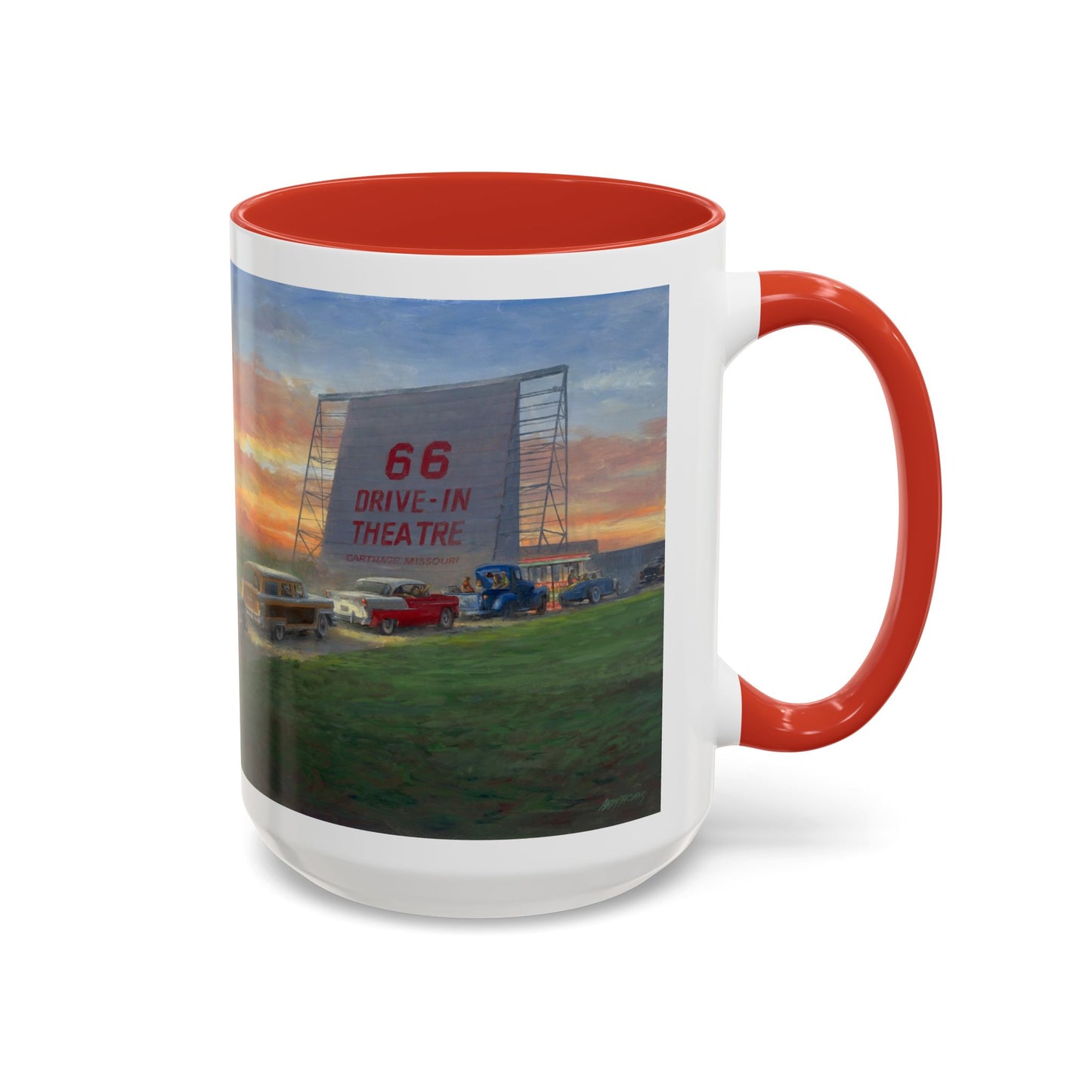 Retro Drive-In Coffee Mug - 66 Theatre Nostalgia