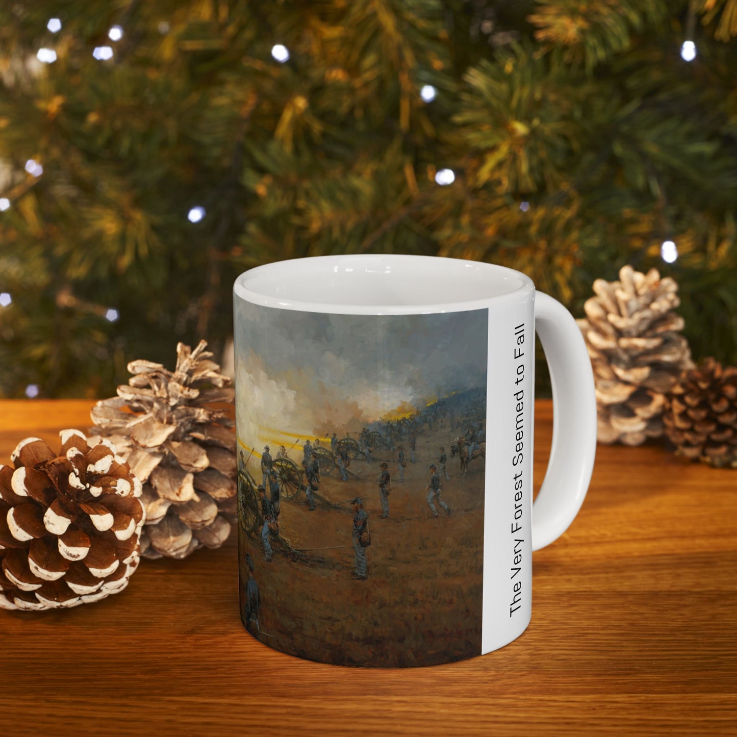 The Very Forest Seemed to Fall - Ceramic Mug with Stones River Civil War Design.