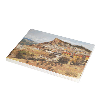 Note Cards: San Nicola del Alto | Elegant Italian Landscape - Envelopes Included