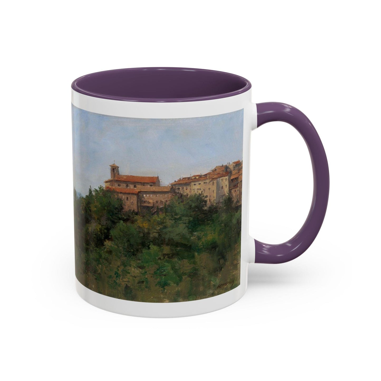 Hilltown Scansano - Elegant Accented Coffee Mug - 11oz & 15oz - Italian Landscapes - Andy Thomas Designs