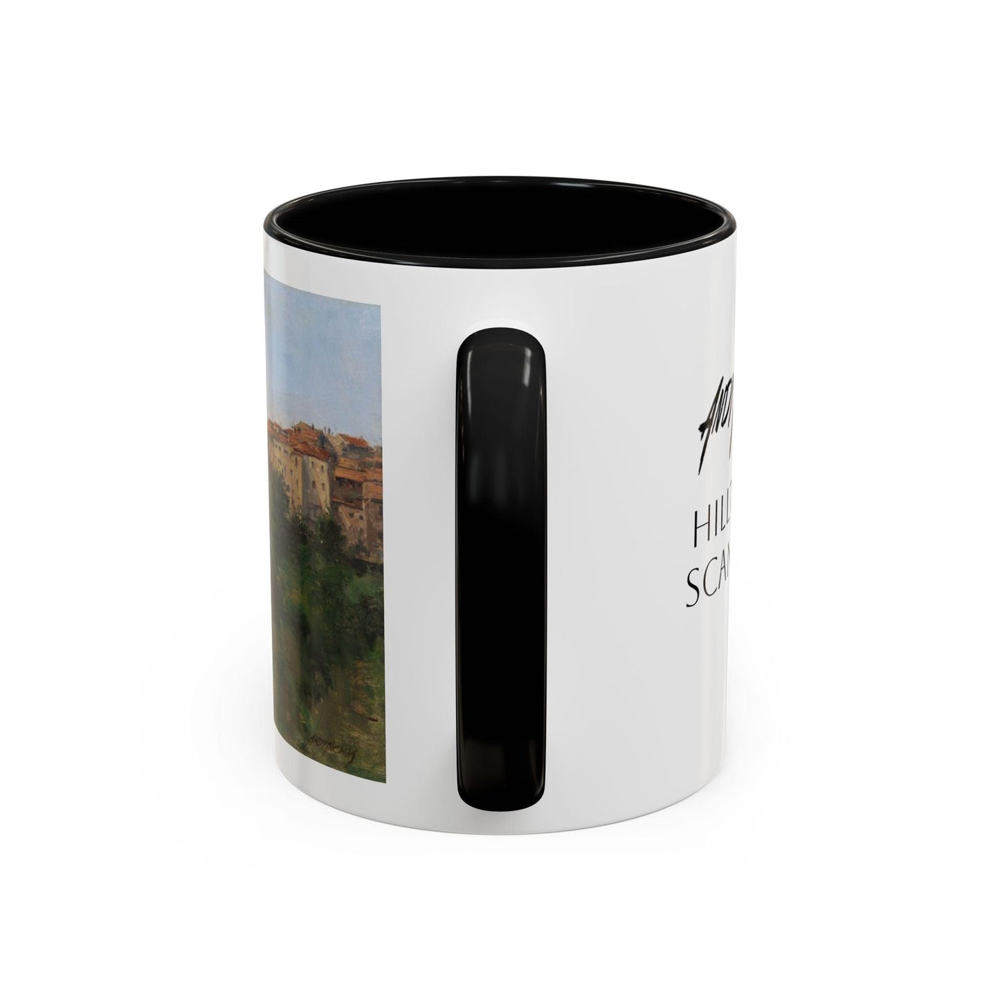 Hilltown Scansano - Elegant Accented Coffee Mug - 11oz & 15oz - Italian Landscapes - Andy Thomas Designs