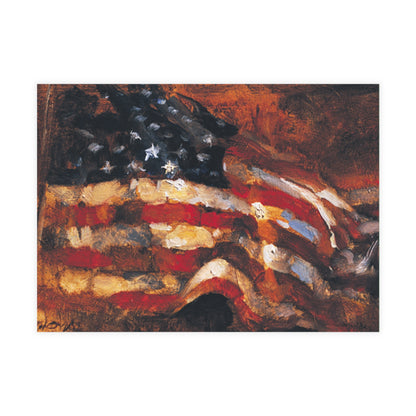Note Cards: Old Glory - Patriotic Artwork - Envelopes Included