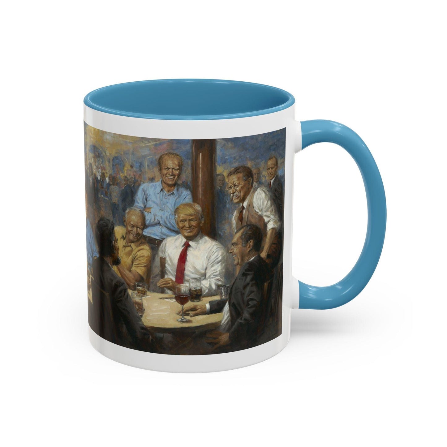 The Repub Club Coffee Mug - Elegant Accent Coffee Mug 11oz & 15oz - Presidential Gathering Design feat. Trump - Andy Thomas Designs