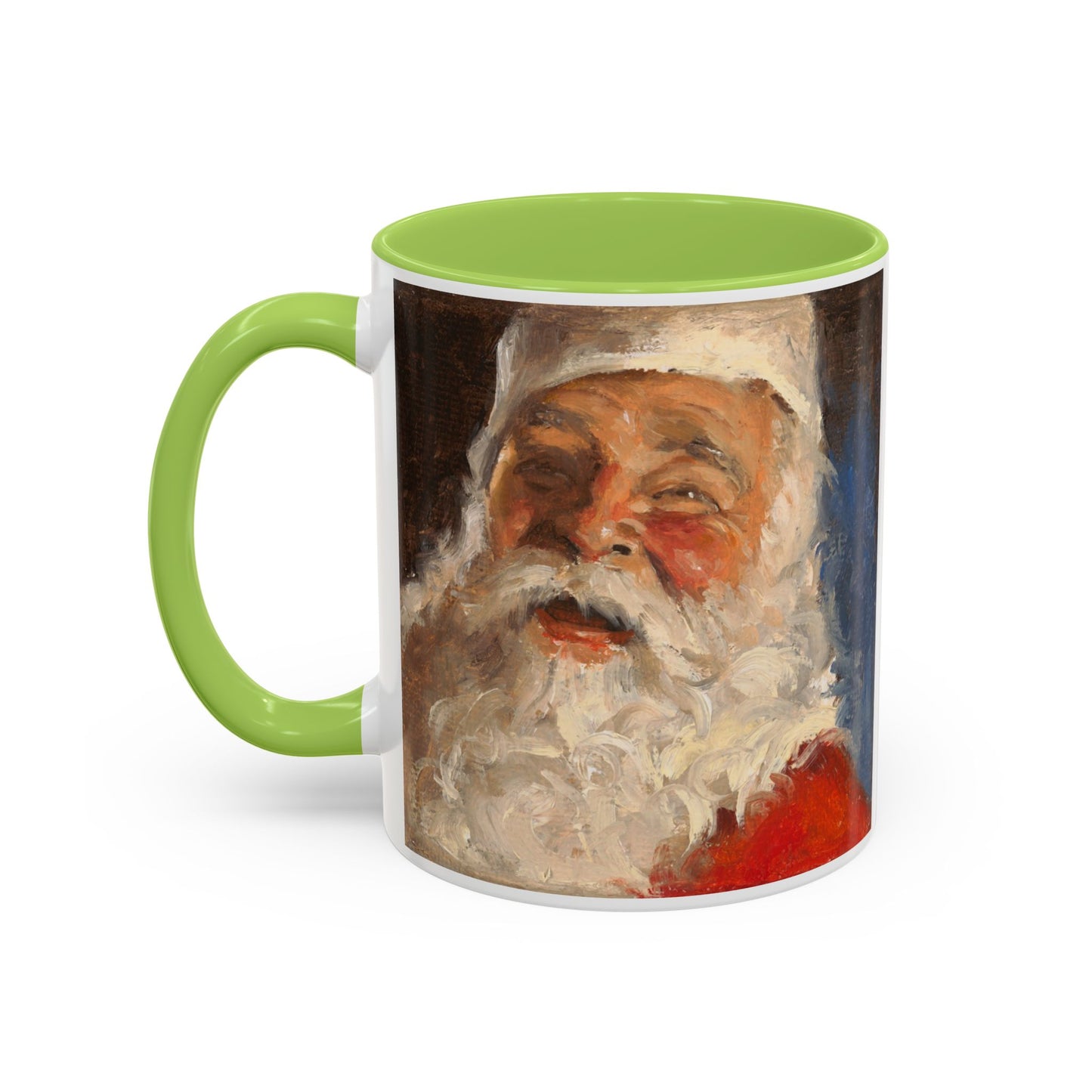 Santa Accent Coffee Mug - Holiday Gift, Christmas Decor, Santa Lover's Mug, Ceramic Coffee Cup, Unique Santa Mug