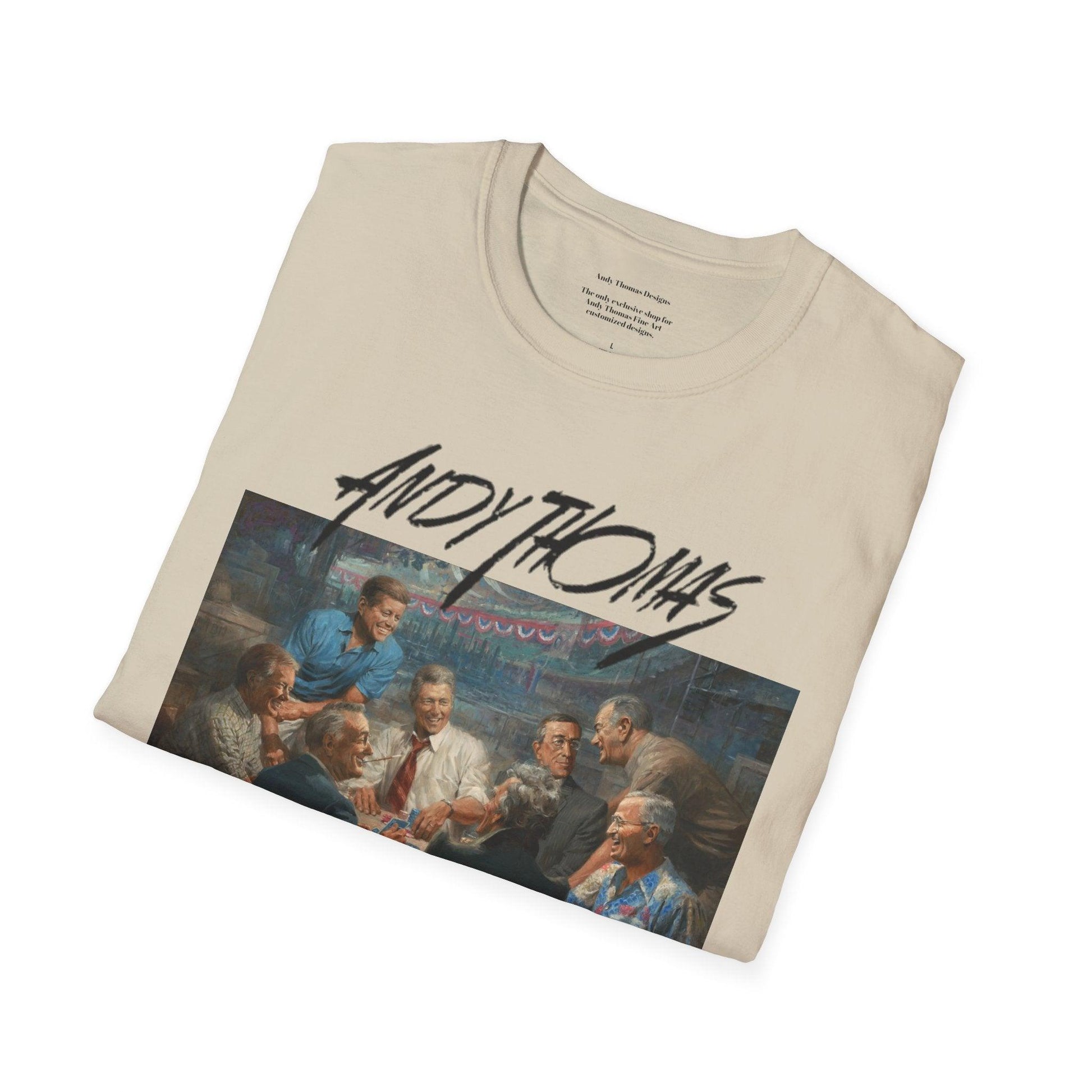 True Blues T-Shirt - US Presidents Playing Poker | Andy Thomas Art - Andy Thomas Designs