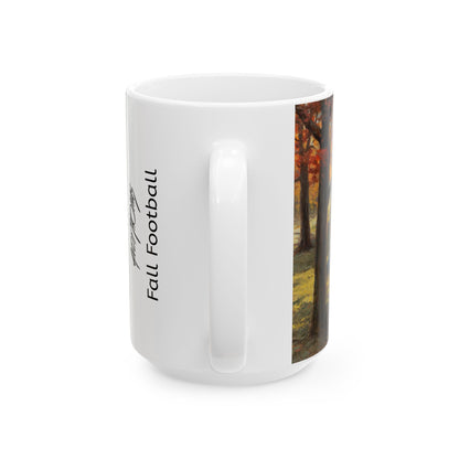 Fall Football | Kids Playing Football | Ceramic Mug — Coffee Cup (11oz/15oz)