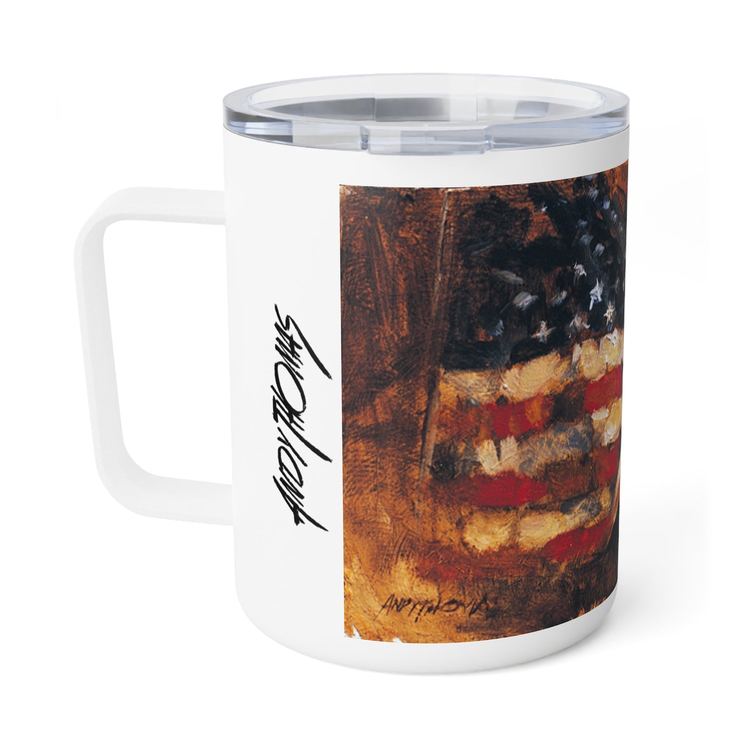 Old Glory - Patriotic Insulated Coffee Mug - 10oz American Flag Design