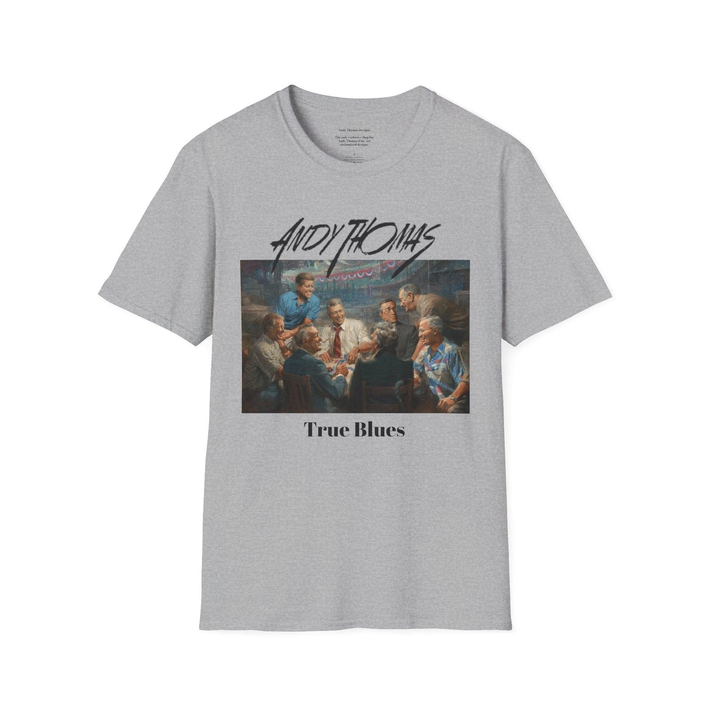 True Blues T-Shirt - US Presidents Playing Poker | Andy Thomas Art - Andy Thomas Designs